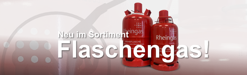 Neu im Sortiment: Flaschengas